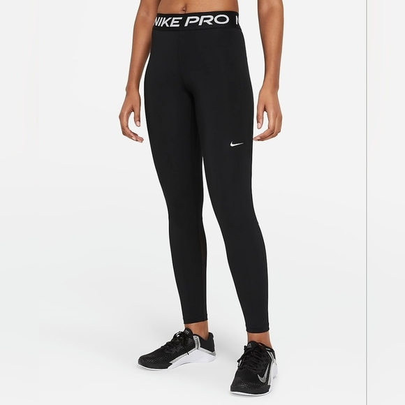 Nike Pants - Nike Women's Black/ Yellow  Pro Dri-Fit M